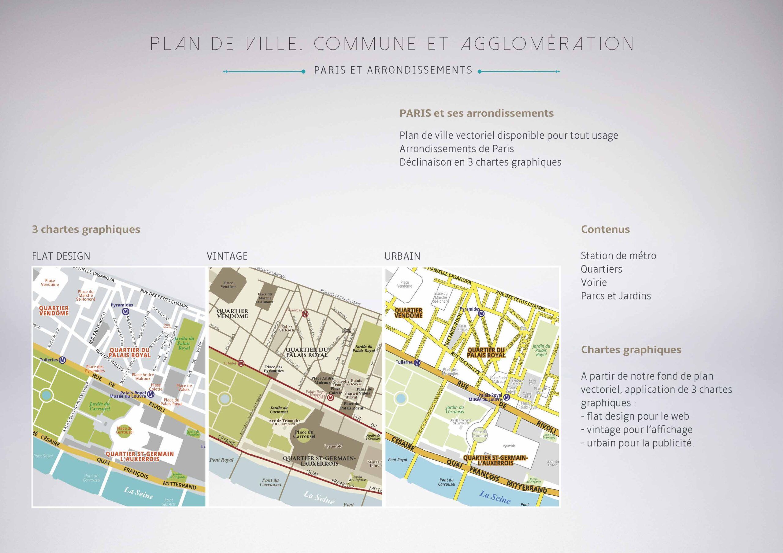 plan de ville commune et agglomération - cartographie géo reflet