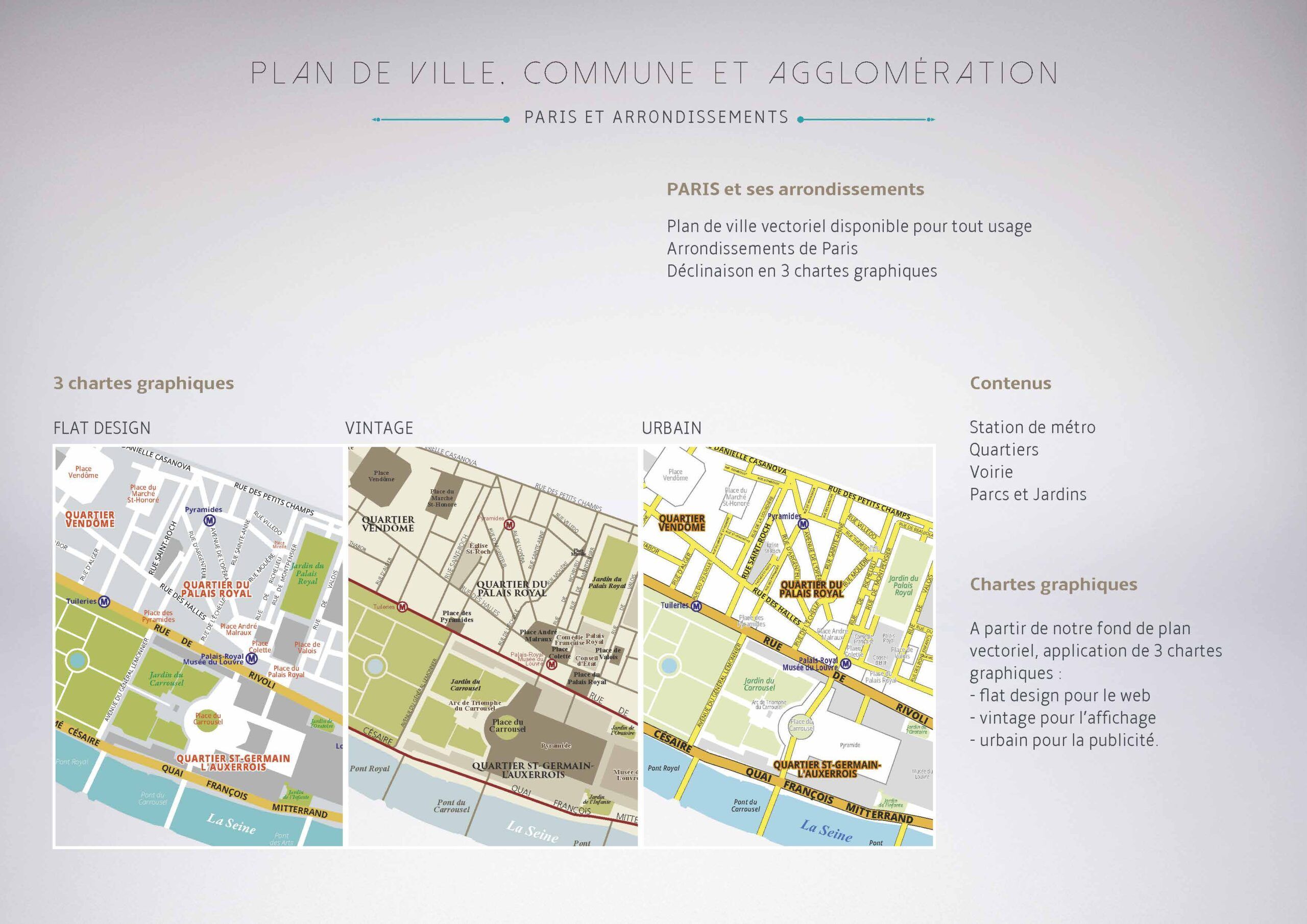 plan de ville commune et agglomération - cartographie géo reflet