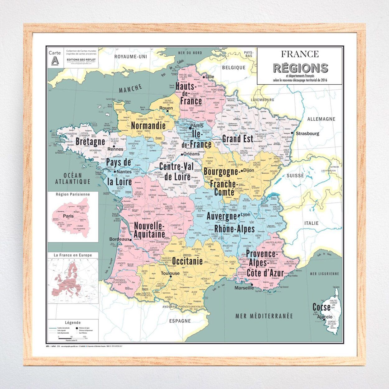 Carte de France routière simplifiée