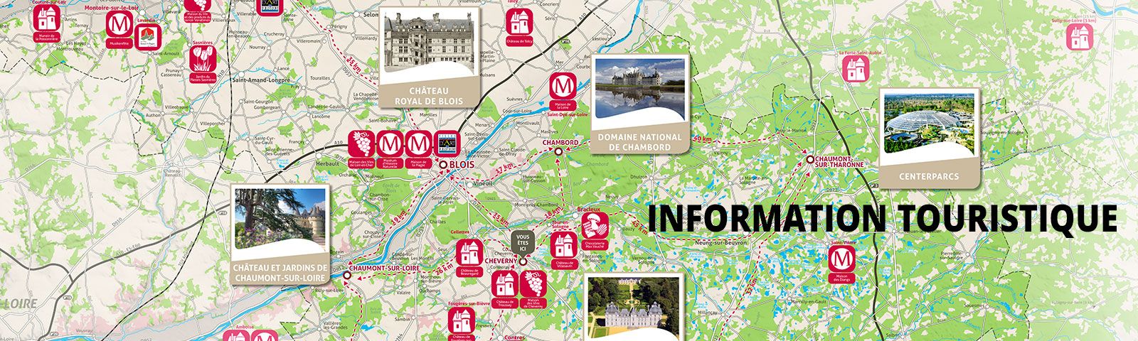 Cartographie touristique du coeur Val de Loire