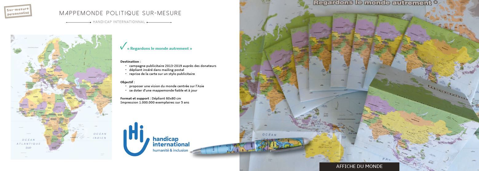 Mappemondes sur mesure pour campagne marketing