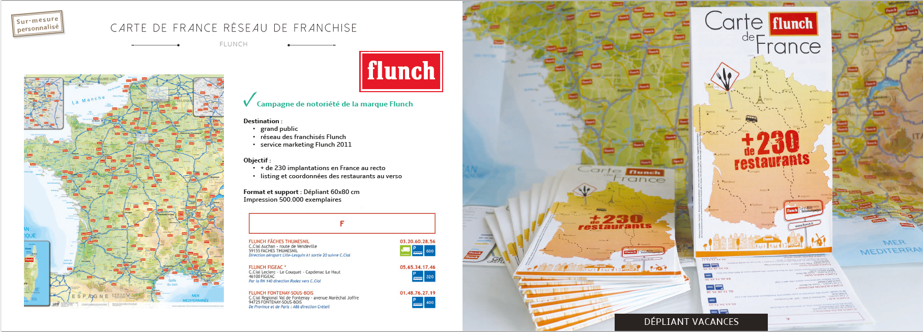 Carte de France pour réseau de franchisés