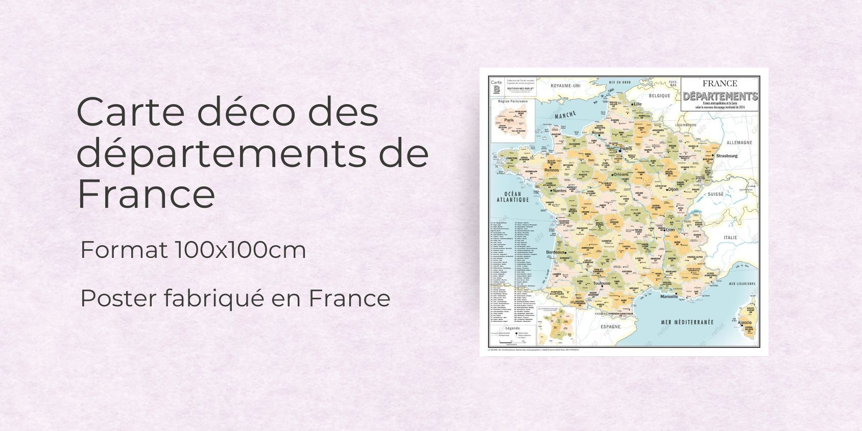 Carte de France administrative départements