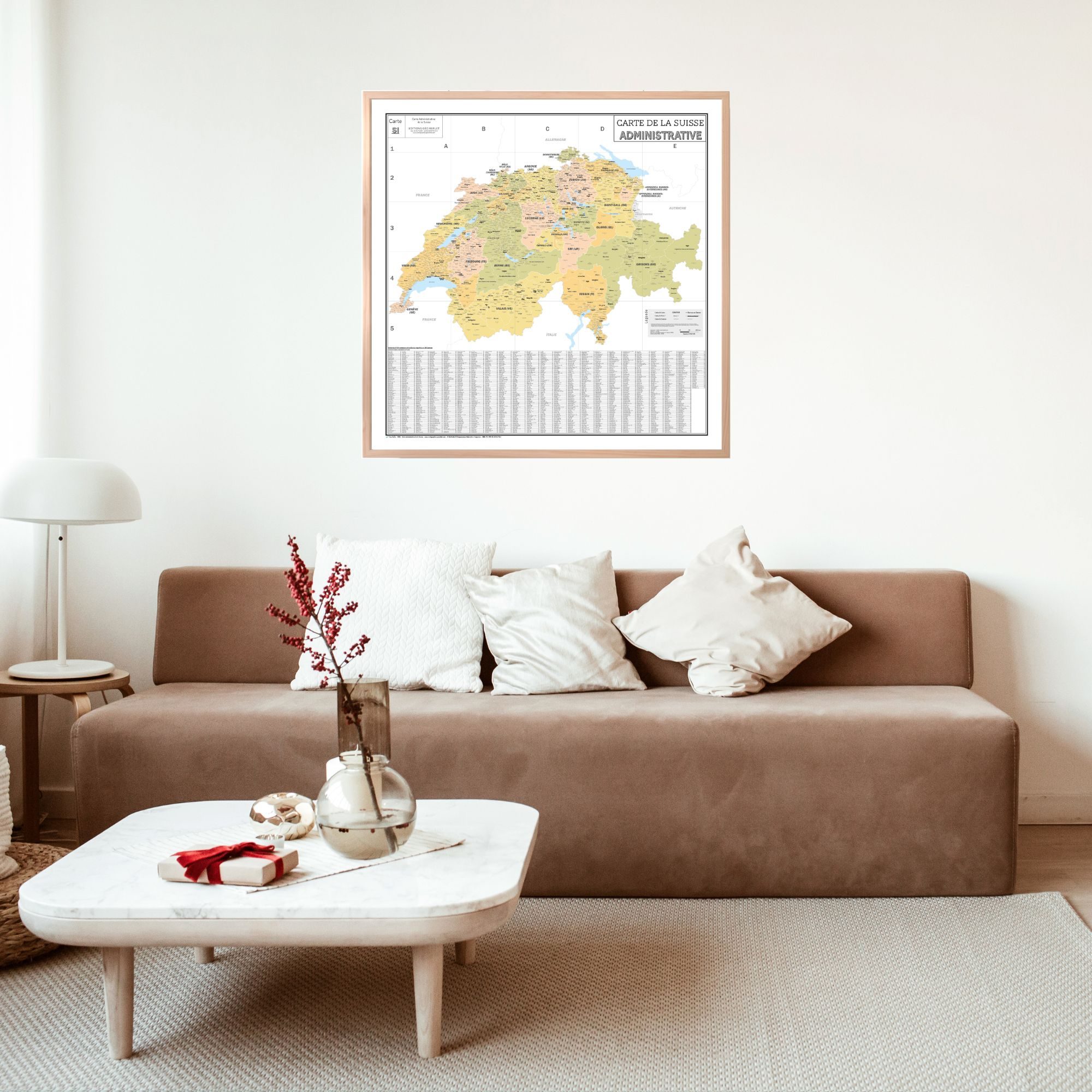 Carte Administrative de la Suisse - extrait