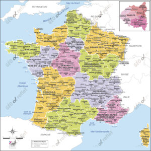 Carte de France Métropolitaine Vecteur