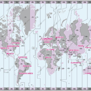 Mappemonde Fuseaux horaires vecteur