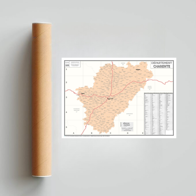 16 - Département de la Charente - Carte géographique