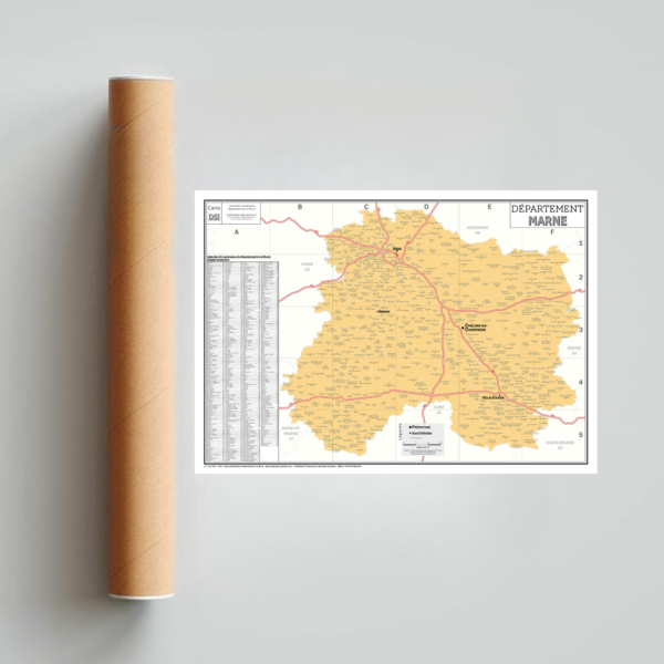 51 - Département de la Marne - Carte géographique – Image 3