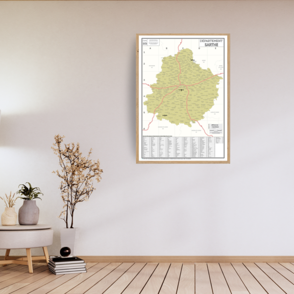 72 - Département de la Sarthe - Carte géographique – Image 4