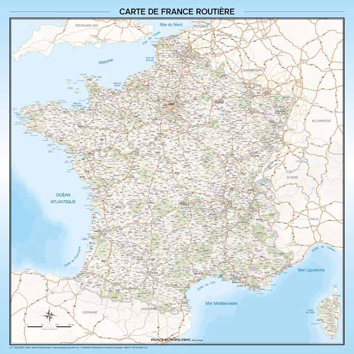 Carte de France routière