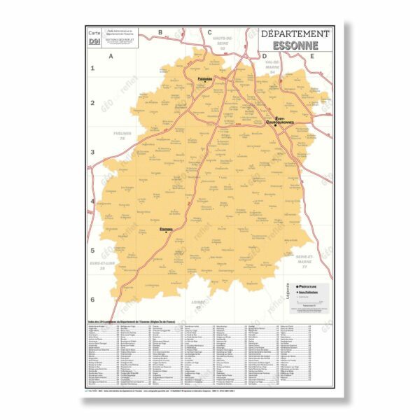 Carte du département de l'Essonne