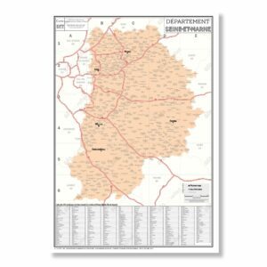 Carte du département de la Seine-et-Marne