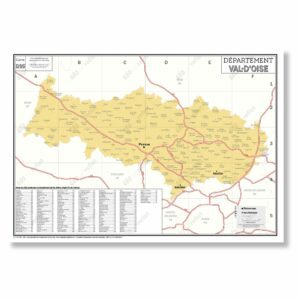 Carte du département du Val-d'Oise