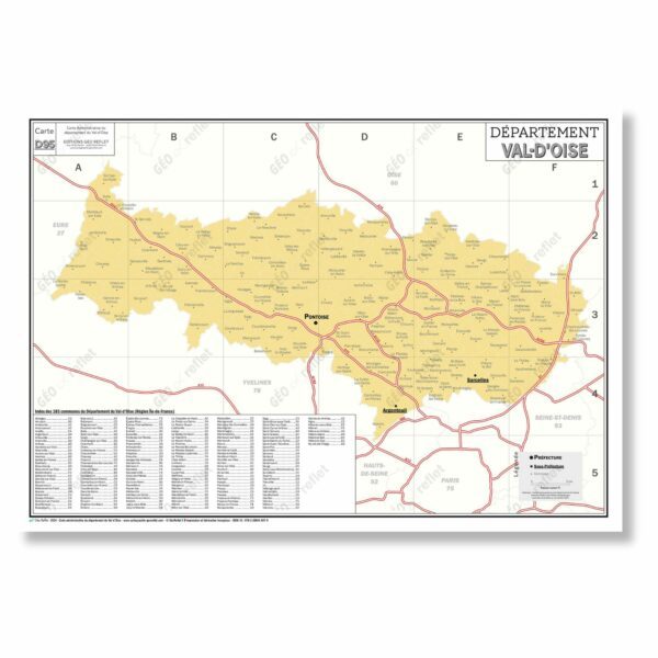 Carte du département du Val-d'Oise