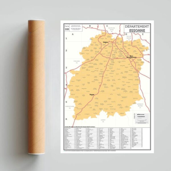 91 - Département de l'Essonne - Carte géographique – Image 3