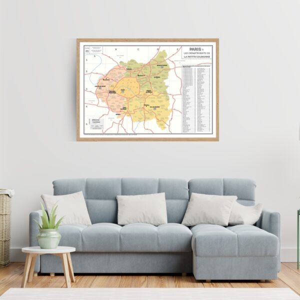 75-92-93-94 - Paris et les départements de la Petite Couronne - Carte géographique – Image 4
