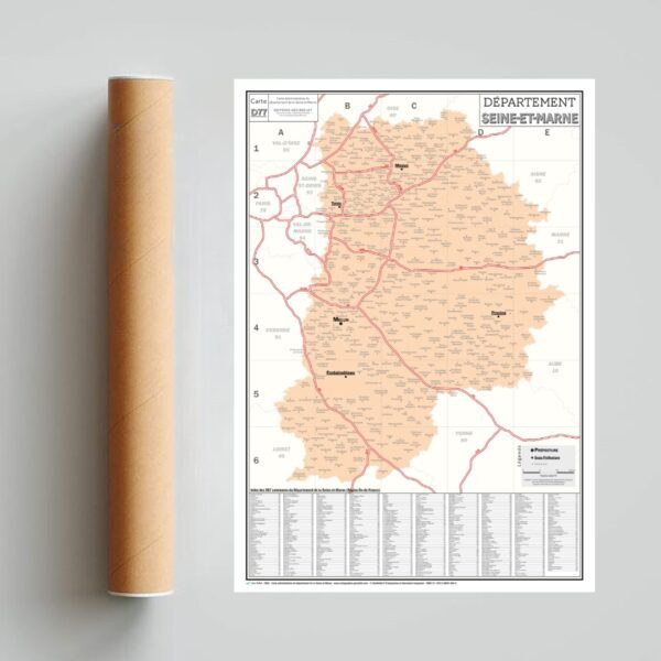 77 - Département de la Seine-et-Marne - Carte géographique – Image 3