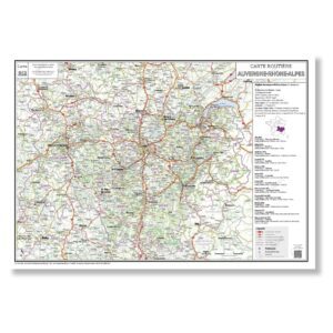 Carte routière de la région Auvergne-Rhône-Alpes