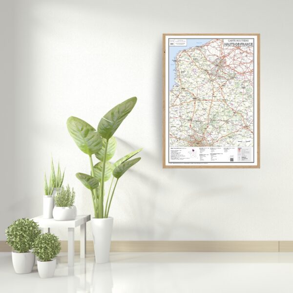 Carte routière de la région Hauts-de-France - extrait
