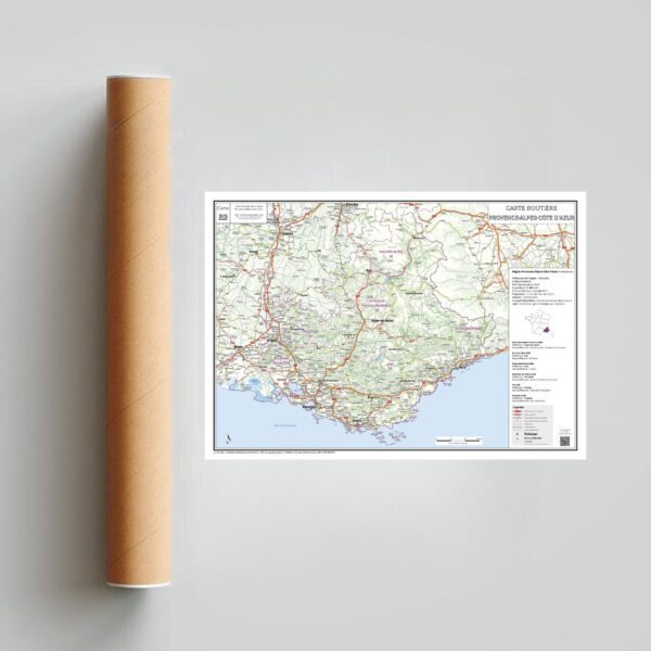 Carte routière de la région Provence-Alpes-Côte d'Azur - extrait