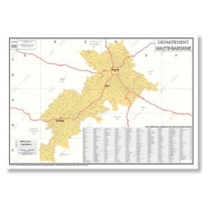 Carte du département de la Haute-Garonne