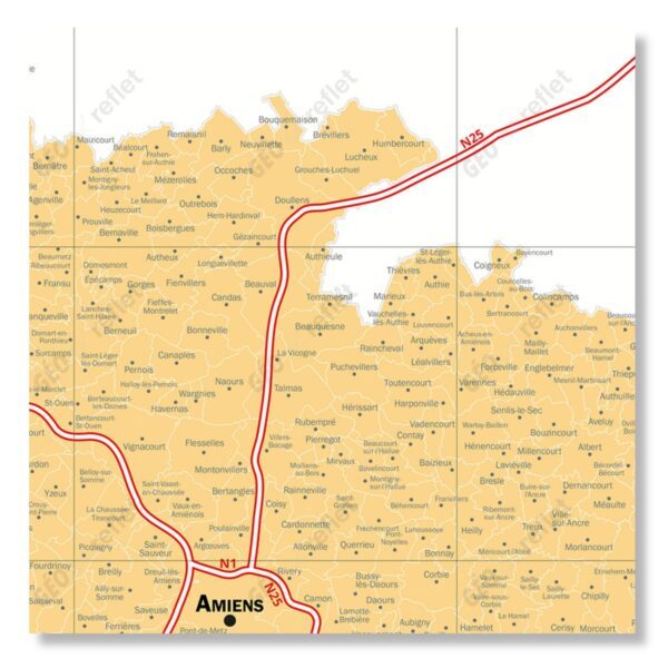 Carte du département de la Somme - extrait