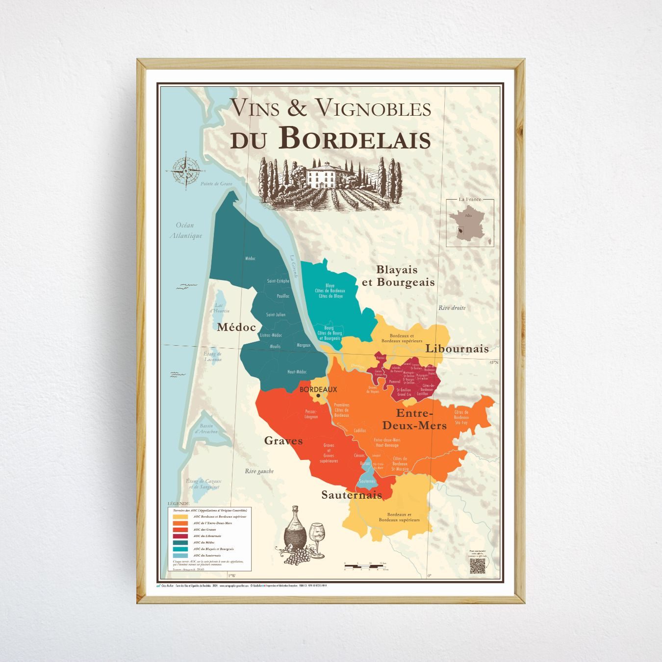 Carte du vignoble du bordelais