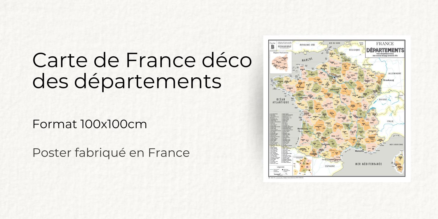 Carte d&eacute;co des D&eacute;partements de France