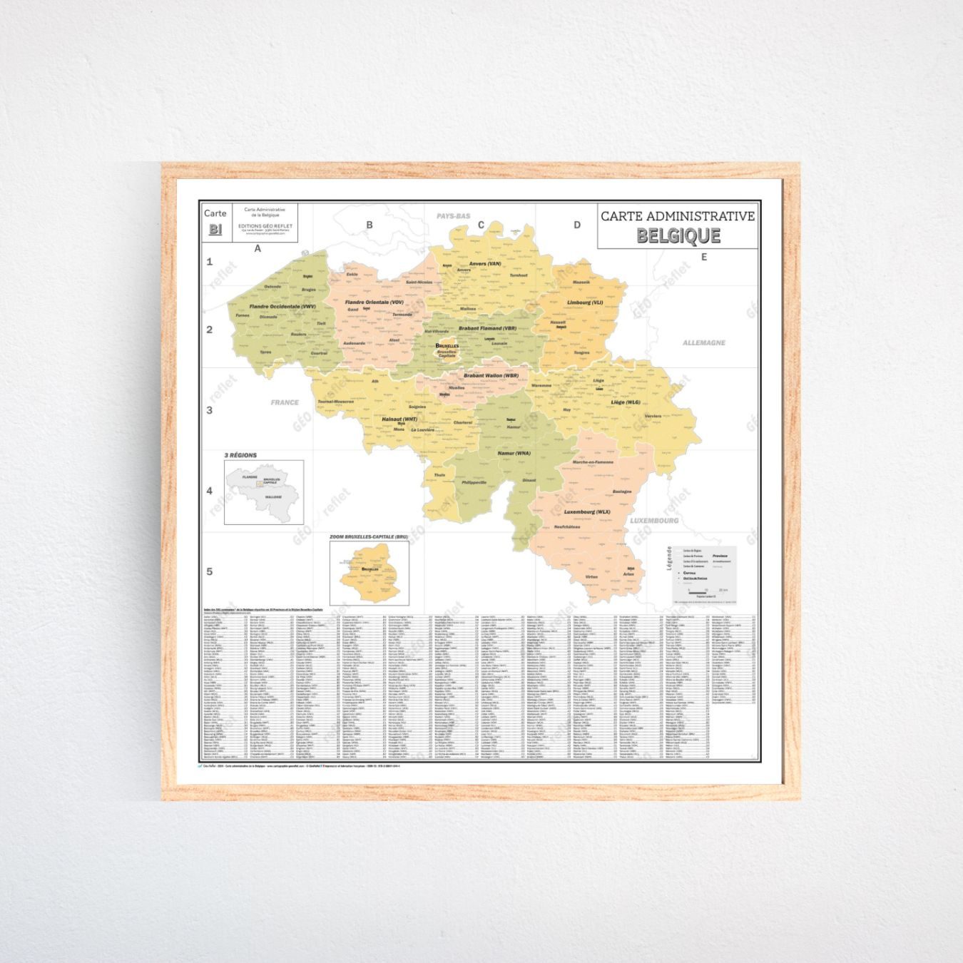 Carte de la Belgique