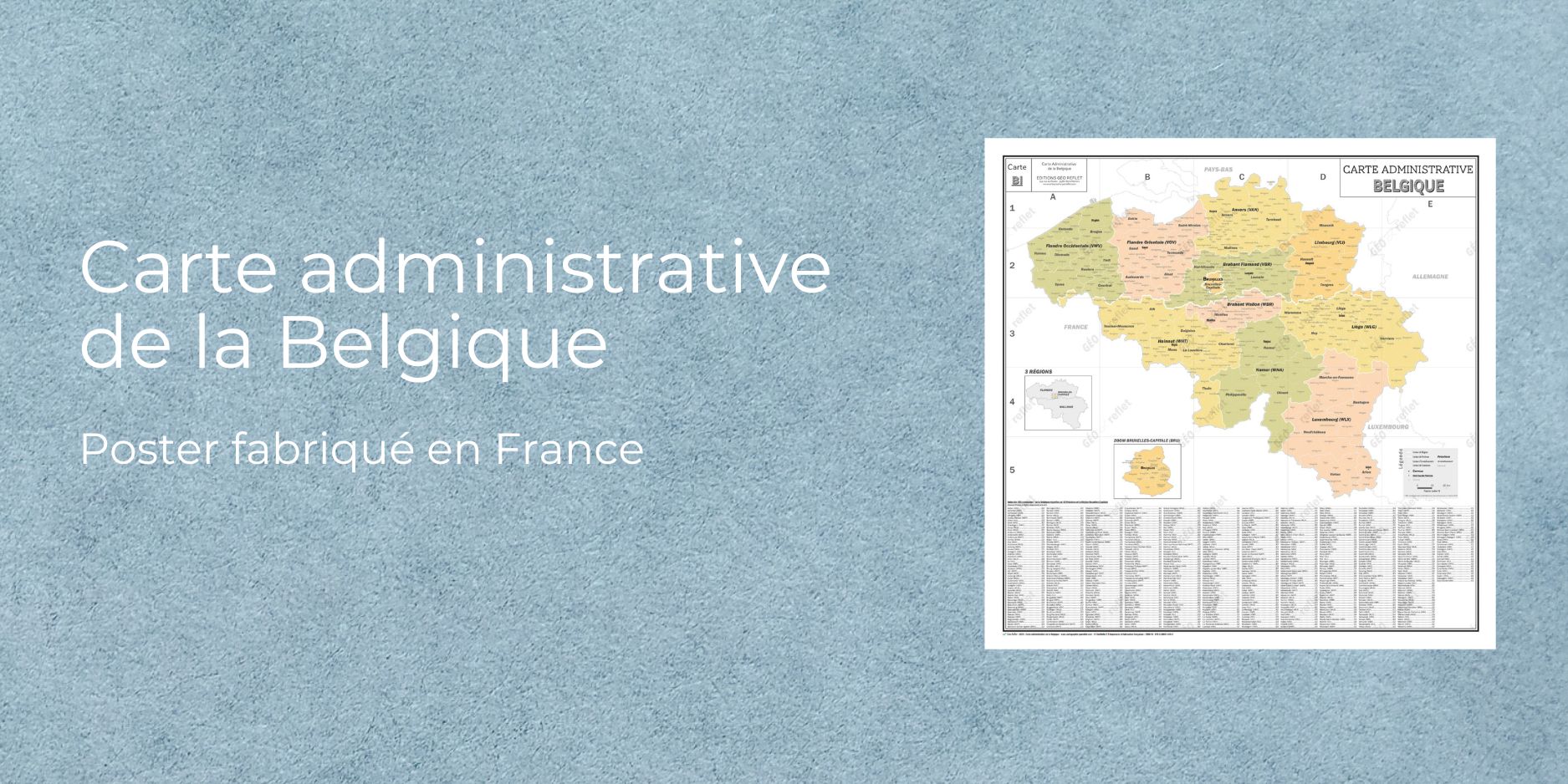 Pr&eacute;sentation Carte de la Belgique 