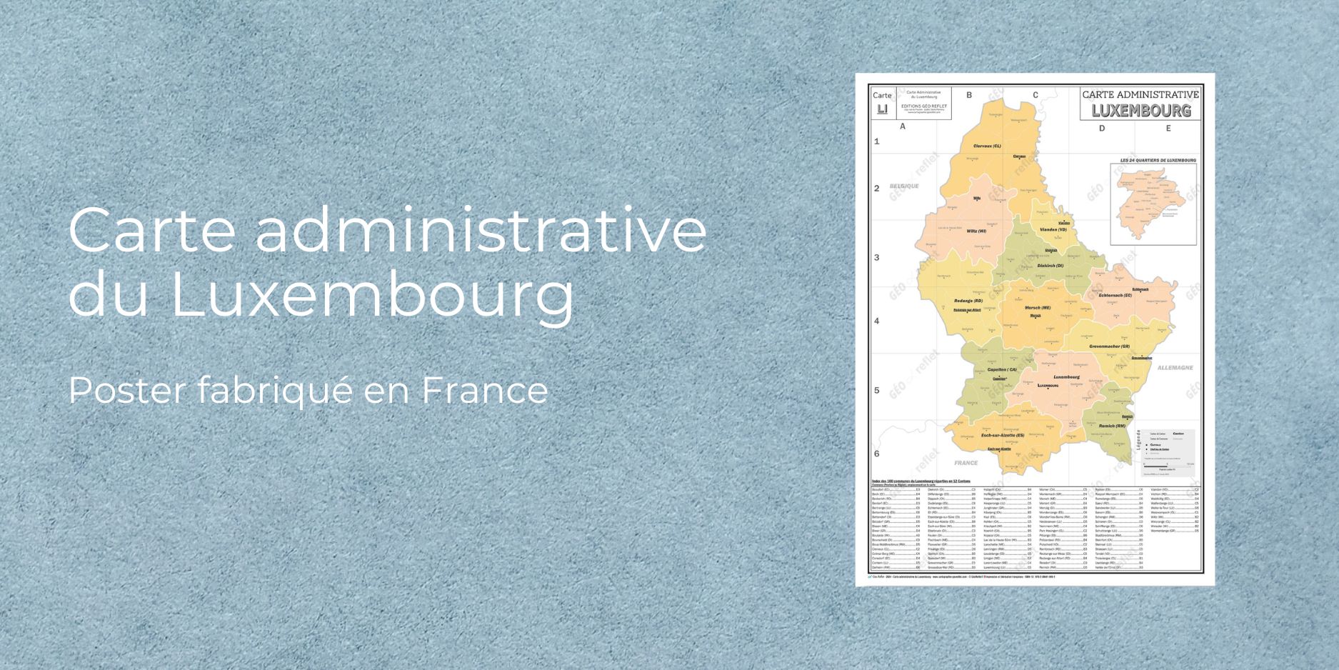 Pr&eacute;sentation Carte administrative du Luxembourg