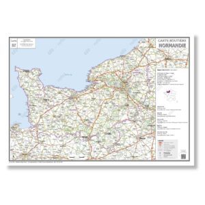 Carte routière de la région Normandie