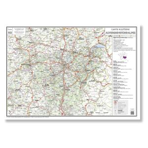 Carte routi&egrave;re de la r&eacute;gion Auvergne-Rh&ocirc;ne-Alpes