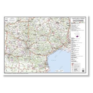 Carte routi&egrave;re de la r&eacute;gion Occitanie